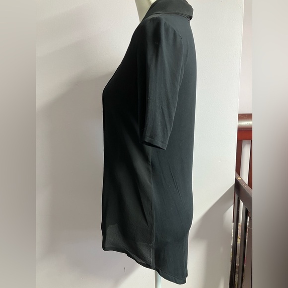 H by Halston Women’s Top/Blouse, Size XXS, Black, Twist Front, Sheer, Pullover - Picture 4 of 6